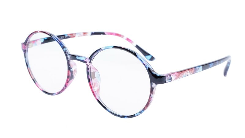 goggles ladies spectacles frame design Female Round Medium Spectacle Floral Print Frame