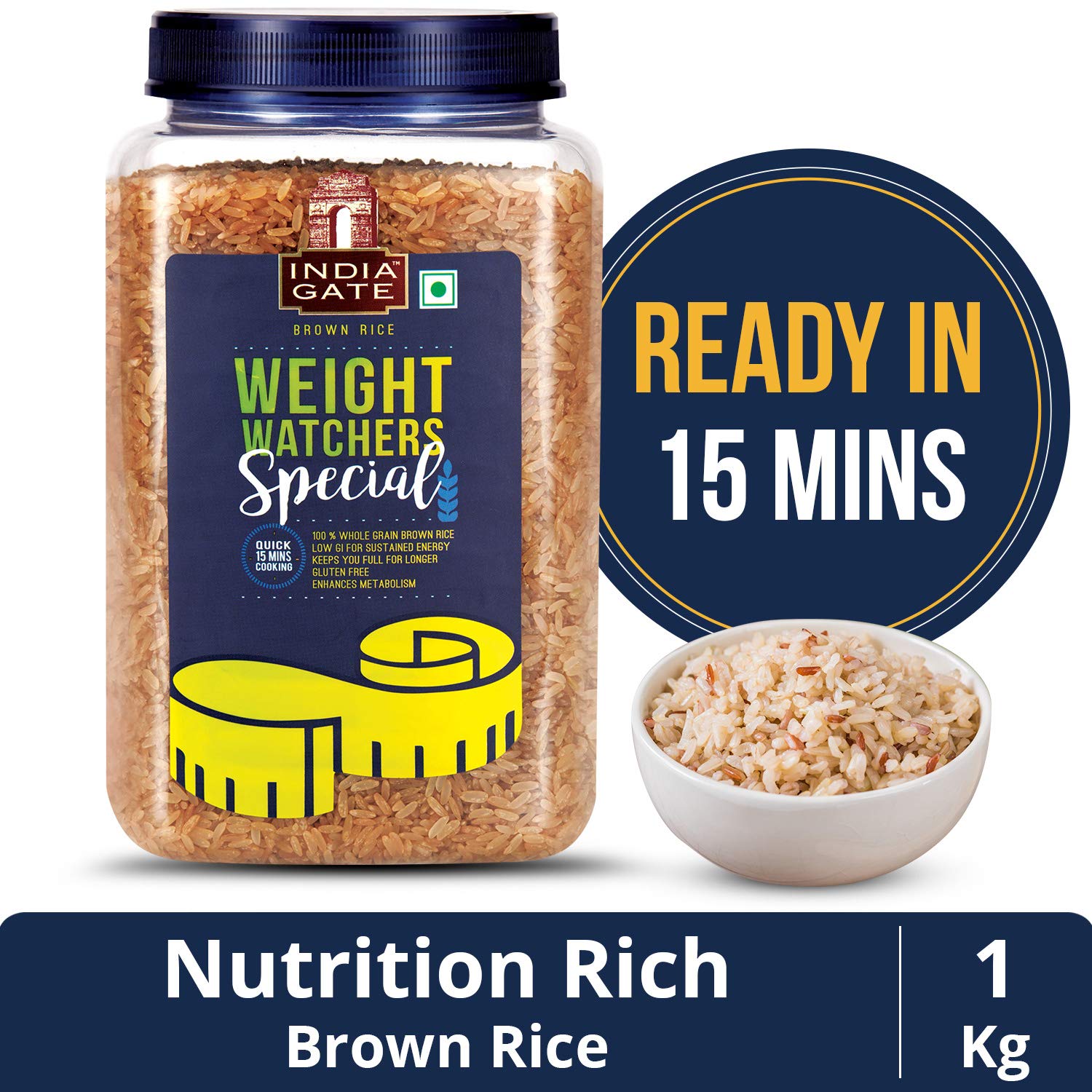 India-Gate-Brown-Rice-Weight-Watchers-1kg-Jar